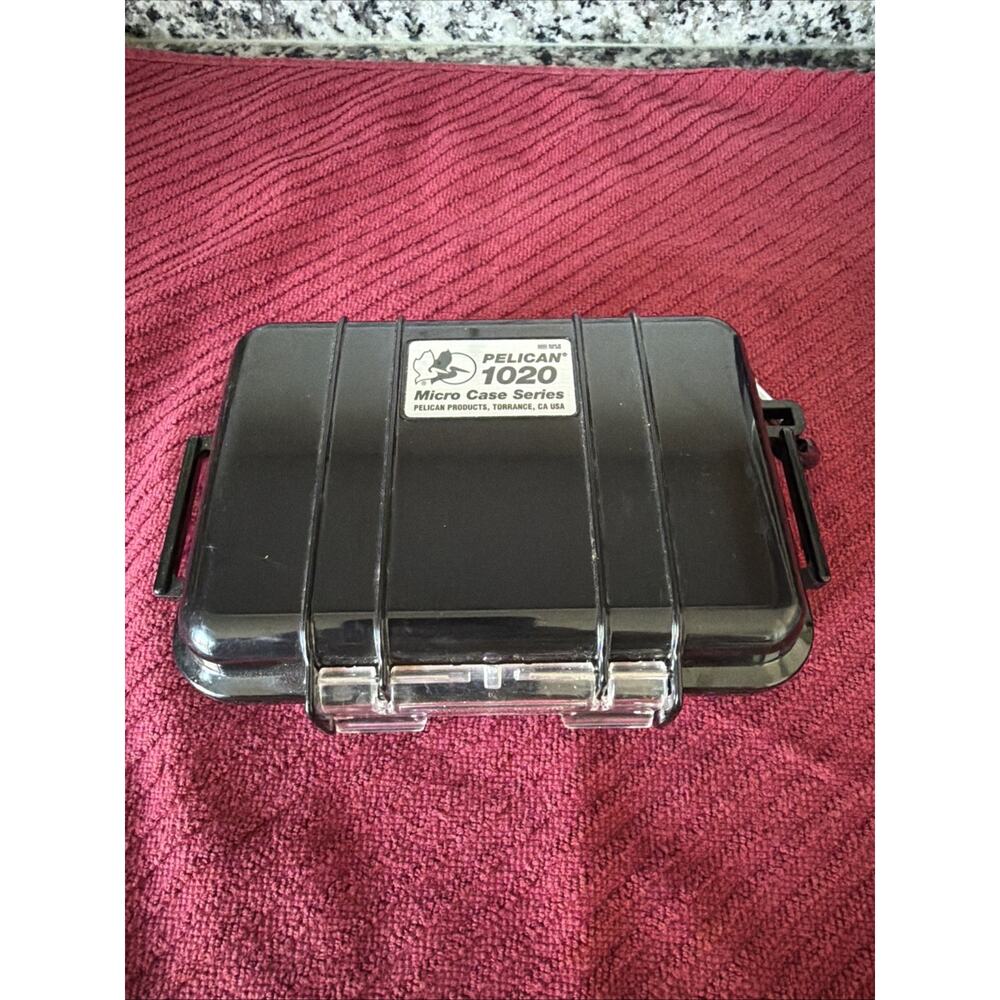 Pelican 1020 Watertight Hard Micro Case with Rubber Liner - Black USA Made